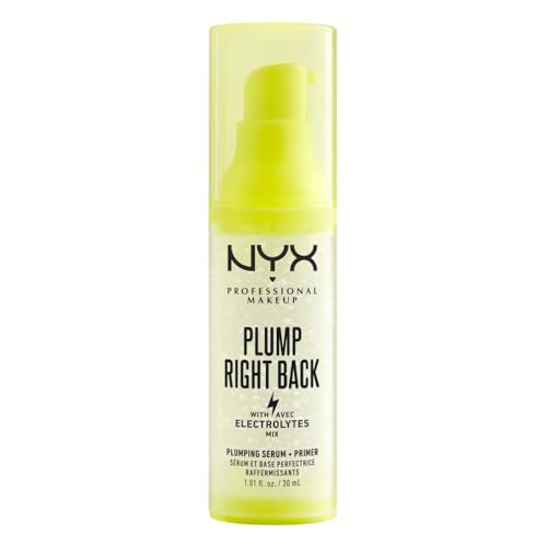 NYX Professional Makeup Plump Right Back Primer & Serum, Con electrolitos, Fórmula vegana, 30ml