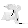 Amazon Basics Kit per pistola per colla a caldo con 30 bastoncini di colla, 20 W, Presa EU, Bianco