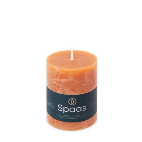 Spaas Rustic Pillar Candle 70/95 mm 35h, Orange