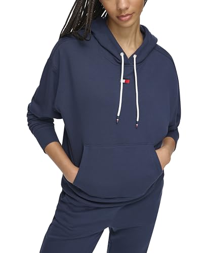 Sweat à Capuche Tommy Hilfiger en Polaire Douce Logo Poitrine Femme