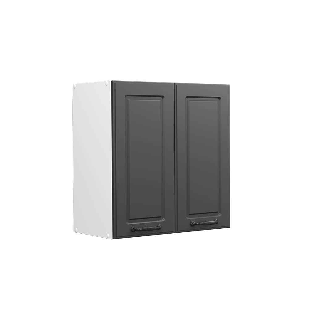 Vicco Wall cabinet Raul, Anthracite country house, 60 cm, for flexible combination within modular kitchen systems