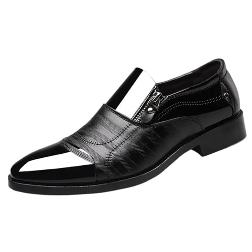 Mens Leather Oxford Loafers Slip On Orthopedic Comfort Shoes Business Casual Office Flat Shoes