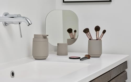 Image of Zone Denmark Nova One Toothbrush Mug- Revitalize Your Daily Routine with Scandinavian Elegance and Practicality Unite in This Sleek and Modern Bathroom Accessory- (Concrete)