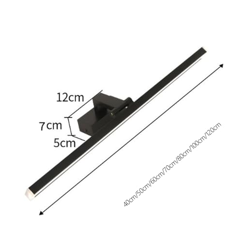 Luz de pared baño espejo impermeable aplique rectangular moderno 6