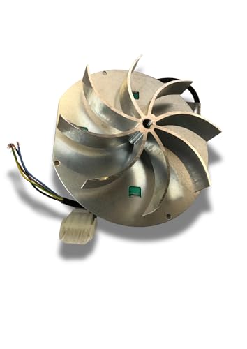 Abzieher Rauchabsaugung für Pelletöfen mit ECOFIT 2RECA3 Motor, FANDIS VFCA23 mit Lüfter von 25 mm Höhe, Leistung 23/27 Watt, Durchmesser Lüfter 150 mm