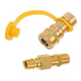 Yardenfun Schnellkupplung Gas Schlauch Amerikanisches Gewinde Robuster Schnellanschluss Für Gasgrill Gasflasche Schnelle Gasbefüllung Outdoor Geeignet