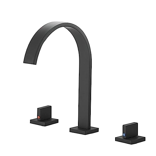 Robinet cascade mitigeur de lavabo 3 trous en laiton chrome pour salle de bain CMBSSTFC