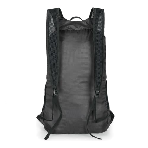 Mochila plegable ligera para senderismo y camping negra miniatura 3