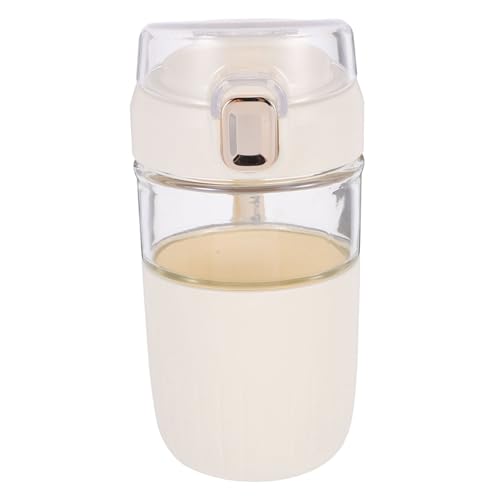 STOBAZA Insulated Glass Tumbler Lid Tea Cup Cover Leakproof Heat-resistant Sleeve for Hot Cold Beverages