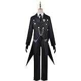 WSTCCOS Anime Black Butler Sebastian Michaelis Cosplay Costume Sebastian Uniform Black Suit Halloween Carnival Party Outfit M