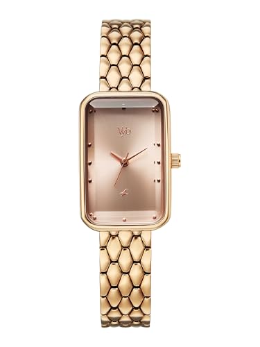 Image of Fastrack Vyb Aurora with Quartz Analog Rose Gold Dial Rose Gold Alloy Strap Watch for Girls - FV60128WM02W