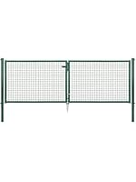 Alberts 602901 Wellengitter-Doppeltor | verschiedene Breiten und Höhen | grün | Breite 300 cm | Höhe 100 cm