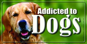 Creare Visual Design, LLC Addicted to Dogs License Plates Car Auto Tag Novelty