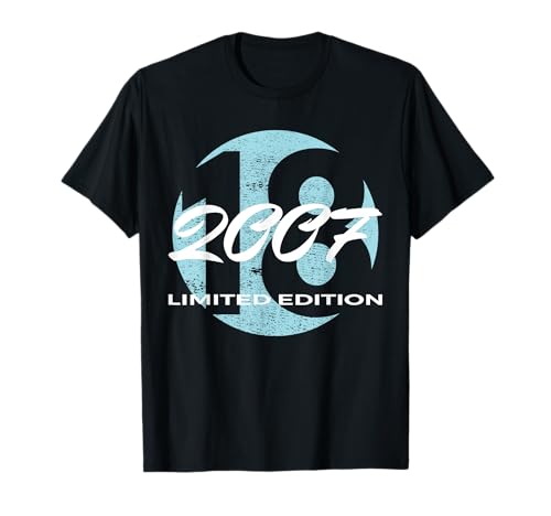 18 cumpleaños Chica Chico 18 años 2007 año de nacimiento Camiseta