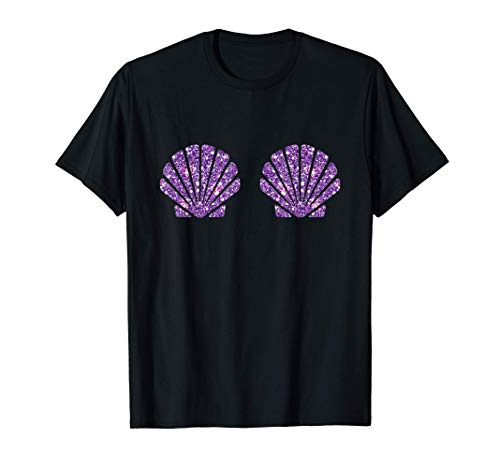 Soutien-gorge en coquillage de mer Mermaid Costume T-Shirt Cover