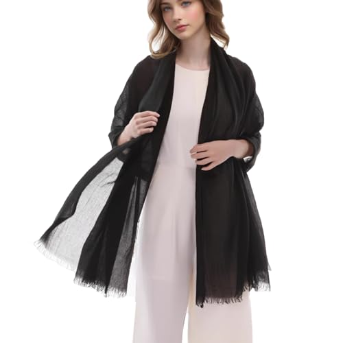 LMVERNA Women Summer Scarf Large Long Line Beach Shawl Lightweight with Fringed Headscarf Gauze Shawl and Wrap2