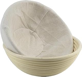 9 Inch Proofing Bread Basket Cloth, Reusable Breathable Liner Cotton Flax Proofing Bread Cloth, Round Cloth Baking supplies,Baking Tools and Accessories,Bakeware,Bread Proofing Baskets