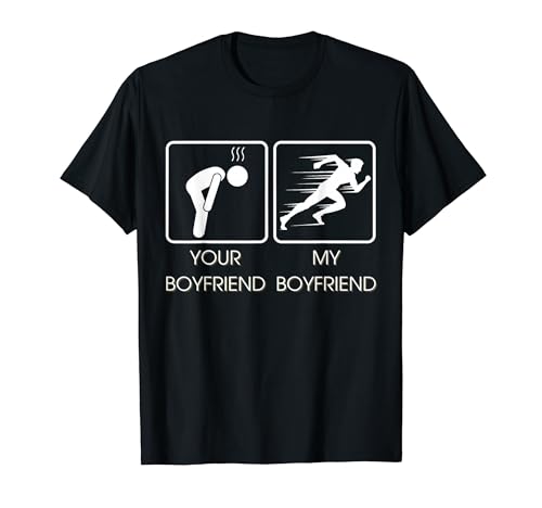 Your Boyfriend vs My Boyfriend Funny Marathon Running Design T�V���c