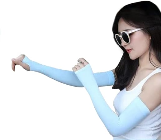 Amazon アームカバー ひんやり Uvカット 日焼け防止 かわいい おしゃれ 伸縮 手袋 スポーツ 涼しい フィンガーホール グレー ノーブランド品 Uvカット手袋 アームカバー