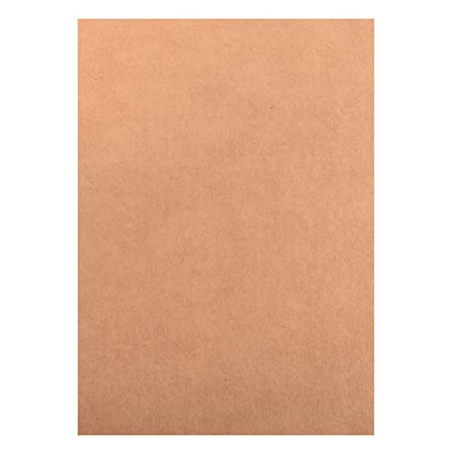 Florence Papier Cartonné Marron Lisse - A4 - Kraft Clair - 10 feuilles - 216 g/m² - Papier pour Scrapbooking, Carterie, Perforation et Faire Part de Mariage