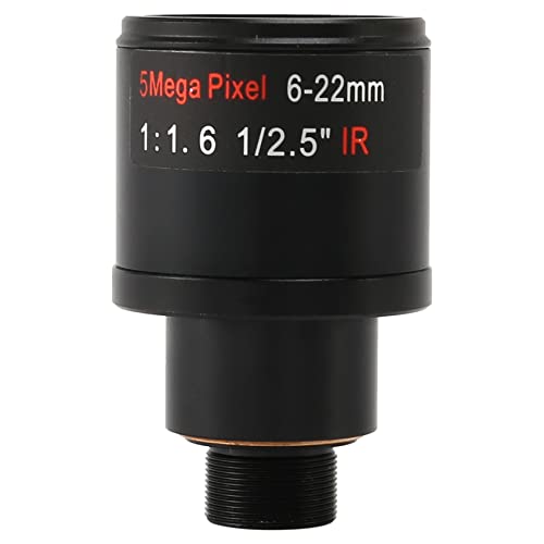 Tumintu Objetivo CCTV 1/2,5 6-22 mm 5 MP montaje varioobjetivo F1.6 para cámara de 4 MP / 5 MP CMOS/CCD sensor IP/AHD