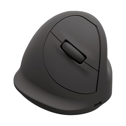 Fellowes Ratón Vertical Ergonómico Breyta Plus Grande para Diestros – Bluetooth inalámbrico, dongle inalámbrico o Cable, Contenido Reciclado, protección antimicrobiana Microban, batería Recargable