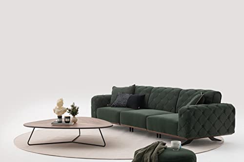 Chesterfield Design Couch XXL 298cm Couch Polster Möbel Big Sofa Grün