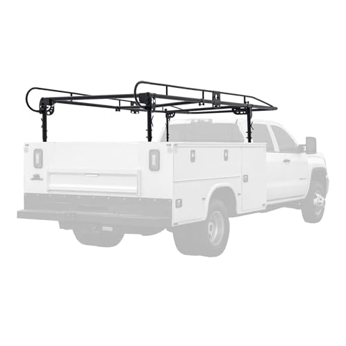 Elevate Outdoor Universal Steel Service Truck Rack - 1,000 lb. Cap - Fits Multiple Truck Box Heights - Adjustable Height 21" - 30" H
