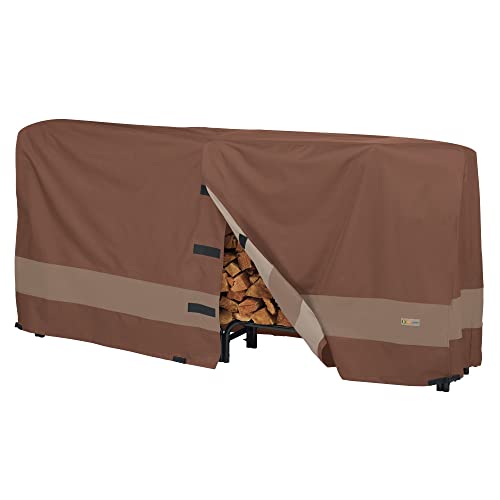 DUCKCOVERS Ultimate Waterproof 98 Inch Log Rack Cover, Outdoor Patio Cover