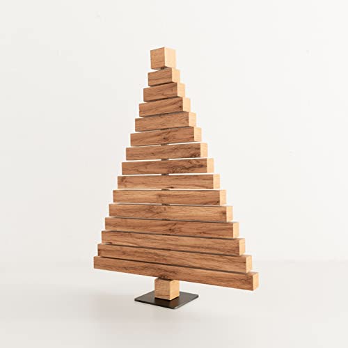 ARHome Sapin en bois, 41 x 31 cm, Chêne Rustique, Sapin de Noël, Décoration de Noël, Made in Italy Cover