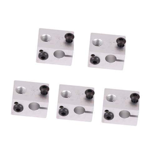 PartyKindom 5pcs Printer Heater Block Aluminum Alloy Heating Block Hot End Printer Parts Accessories for Hotend Kit