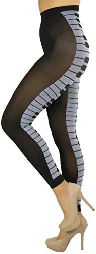 Image of ToBeInStyle Women's Opaque Ankle Long Nylon Footless Fun Tights Pantyhose