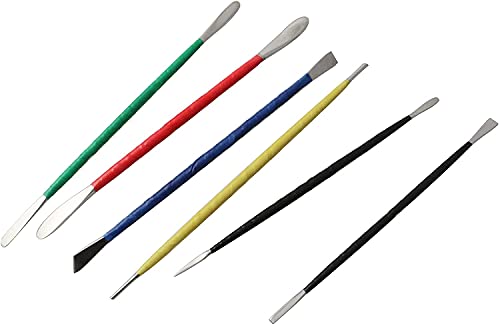Longdex ECFASCT-6 Engrave Cutter 6Pcs Folk Art Sculptures Clay Tools Double Heads Stainless Steel Pottery Clay Sculpture Tools Carving Knife Sculpting Set thumb #4