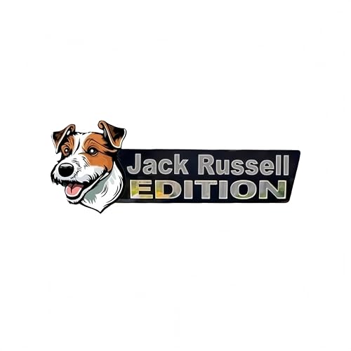 Image of Car Emblem: Dog Car Badge Laser Cutting Emblem Cool Decals Trucks German Shepherd Badge Corgi Edition Doodle Golden Retriever Vehicles Dachshund Addition Rottweiler (Jack Russell)