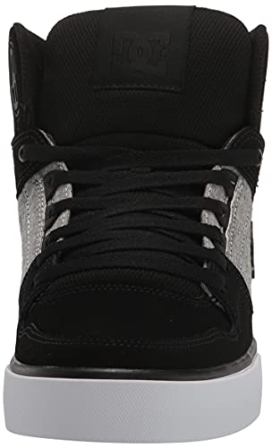 DC mens Pure High-top Wc Skate Shoe, Black/Battleship/Armor, 8.5 US