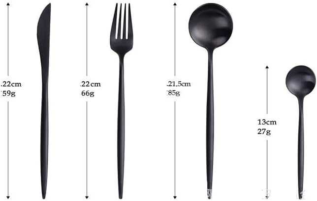 Silverware Flatware Set, 4/16/24 Piece Steak Knife And Fork 304 Stainless Steel Creative Western Food Knife, Fork And Spoon Set Hotel Tableware(16 Pieces for 4)