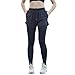 Hotfiary Women's High Waisted Yoga Pants 2 in 1 Running Shorts with Liner Workout Athletic Gym Leggings with Pockets