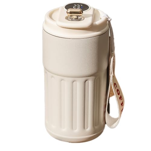 Kissmii 450 ml termo inteligente, temperatura LED digital, taza de café, acero inoxidable, taza térmica, taza, botellas portátiles, D