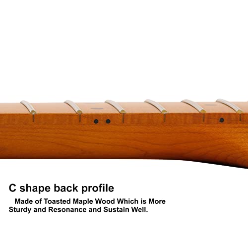 22Fret Electric Guitar Neck Canadian Roasted Maple,Bone Nut #TOP3