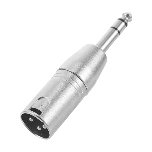 SECFOU Adaptador de Audio Metálico Xlr Macho a 1/4 Trs Estéreo de 3 Pines para Mezcladores y Amplificadores, Conexión Segura para Micrófono y Altavoz Profesional