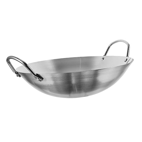 Wok de Acero Inoxidable con Doble Asa para Cocina miniatura 1