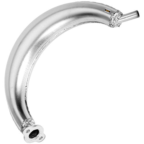 HIAORS Chrome Half Moon Muffler Exhaust Pipe for 49cc 50cc 60cc 66cc 80cc Motorized Bicycle Bike 2 Stroke Bike Gas Engine Motor Parts