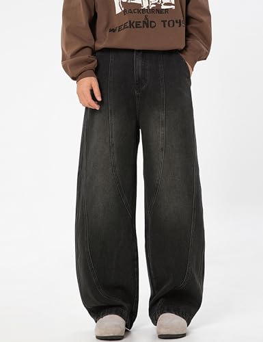 Baggy Barrel Jeans Men Denim Wide Leg Pant Y2k Grunge Oversized Jeans Vintage Hip Hop Streetwear Casual Pants4