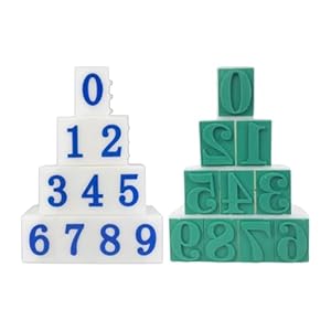 Plcpdm Ablösbare Zahlenstempel Set, 10 Stück