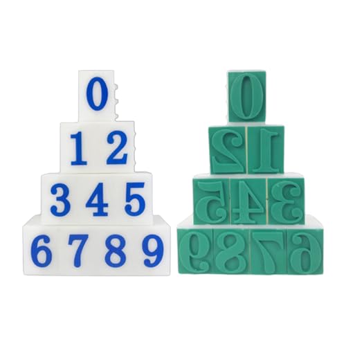 Juego de 10 sellos de números desmontables para manualidades artísticas del 0 al 9, sellos de números para niños y adultos, tarjetas, álbumes de recortes y enseñanza para estudiantes