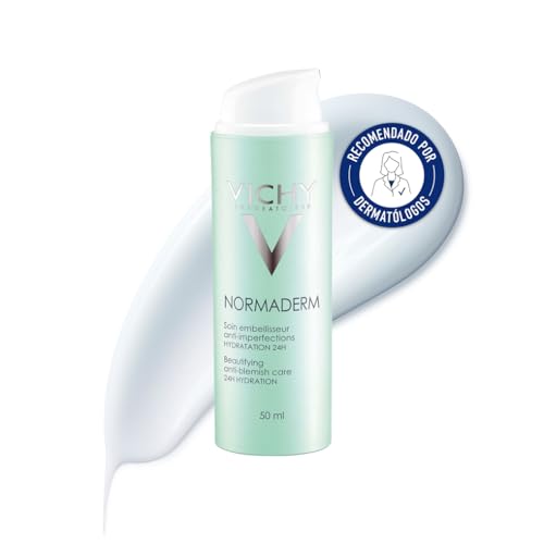 Vichy Cuidado Corrector Crema Antiimperfeciones, Efecto Matificante, Enriquecido con Ácido Salicílico y LHA, Para Todo Tipo de Pieles, Normaderm, 50ml