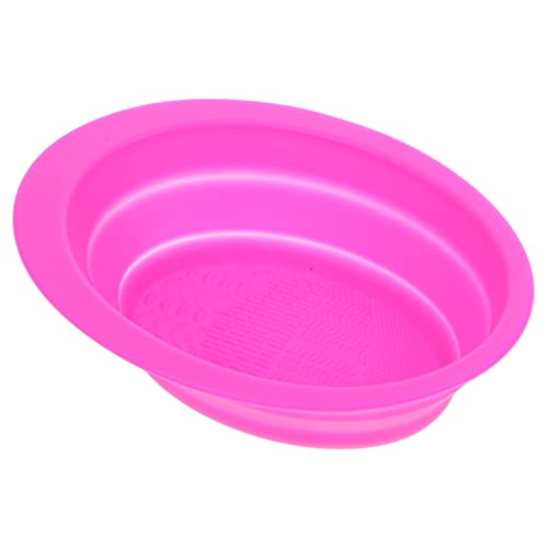 Housoutil Foldable Silicone Brush Cleaner Makeup Brush Cleaning Mat Makeup Tool Cleaning Pad Beauty Tool Cleaner Rinsing Cushion Easy to Use
