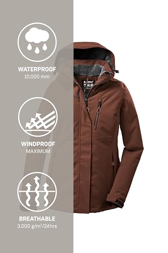 Veste fonctionnelle avec capuche zippée killtec isolante couleur cappucino