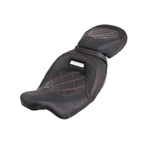 Asiento biplaza de motocicleta en PU con acolchado ergonómico para piloto y pasajero