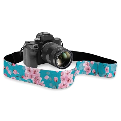 Sepetwhos Cherry Blossom Camera Strap Anti-slip Neck Shoulder Strap with Quick Release Buckles Universal Neck Belt Strap for Photographers